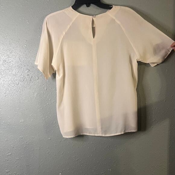 Laura & Jane Collection Womens Silk Blouse w/Pocket M Old Money Foundation Piece - Picture 4 of 11